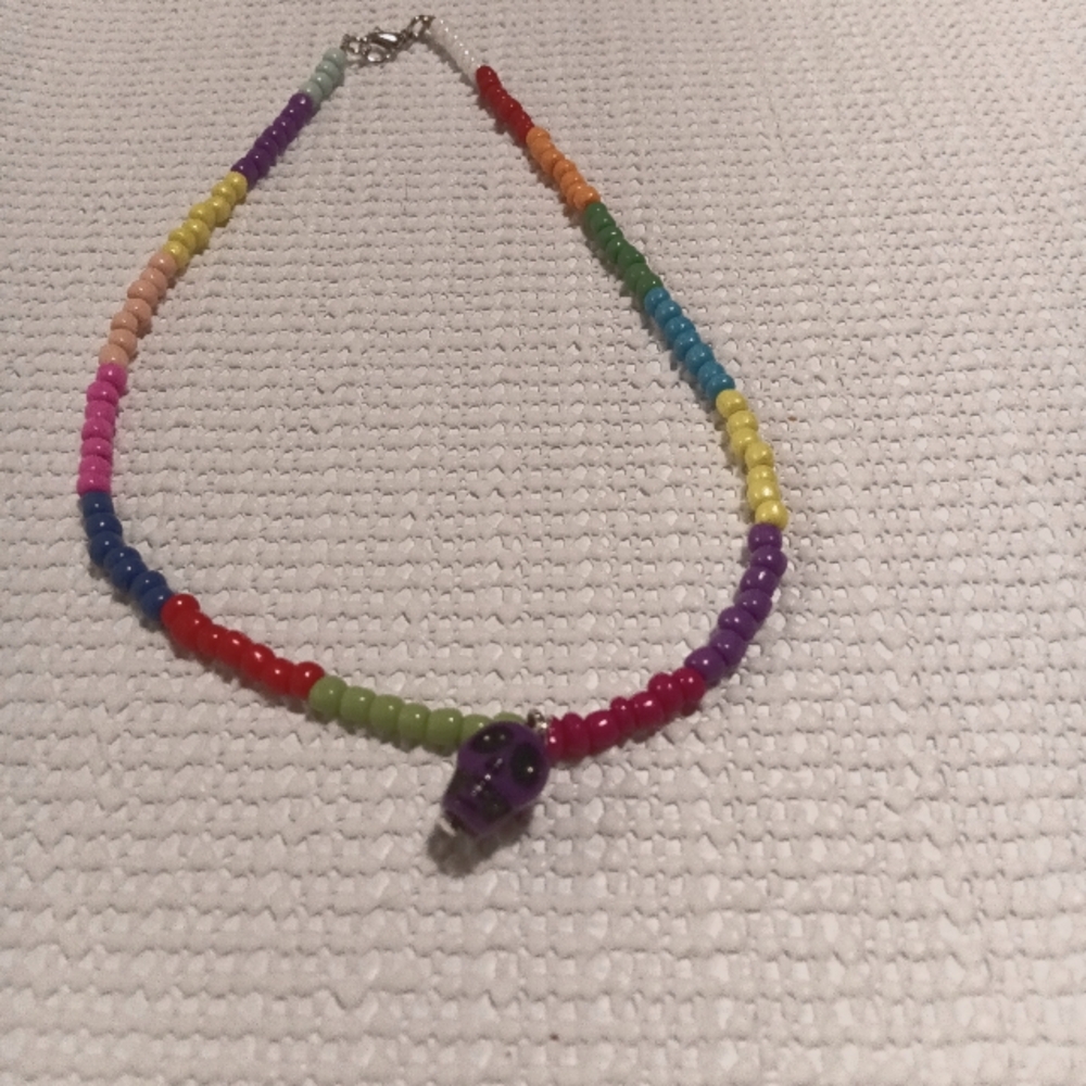 Candy skull necklace